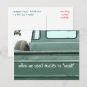 Antiek pick-up truck Briefkaart #1- aanpassen (Voorkant / Achterkant)