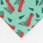 Antiek Pickup Truck-kerstboompattren Fleece Deken (Hoek)