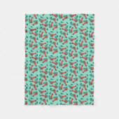 Antiek Pickup Truck-kerstboompattren Fleece Deken (Voorkant)