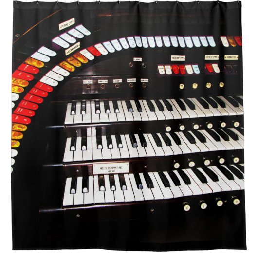 Antiek  Pijporgel Douchegordijn (Voorkant)