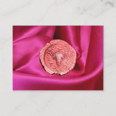 ANTIEK PINK GRAPES, FUCHSIA SILK CLOTH VISITEKAARTJE (Achterkant)