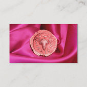 ANTIEK PINK GRAPES, FUCHSIA SILK CLOTH VISITEKAARTJE (Achterkant)
