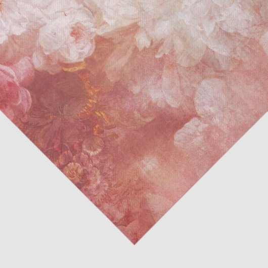 Antiek pioen bloemenbloem  noodlijdend tissuepapier (Detail)