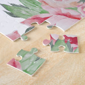 Antiek pioen | Gepersonaliseerd worden Mijn Bloeme Legpuzzel (Zijkant)