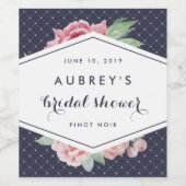 Antiek Pioen Vrijgezellenfeest Wijnlabels Wijn Etiket (Enkel label)