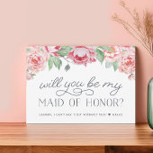 Antiek pioen | Wil jij mijn Maid of Honor Kaart zi