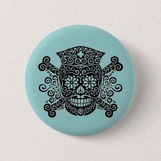 Antiek Pirate Nurse Ronde Button 5,7 Cm (Voorkant)