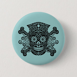 Antiek Pirate Nurse Ronde Button 5,7 Cm