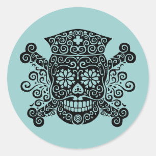 Antiek Pirate Nurse Ronde Sticker