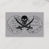 ANTIEK PIRATEN SCHAT KAART, Red Wax Seal Grijs Visitekaartje (Achterkant)