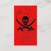 ANTIEK PIRATEN SCHATKAART, SCHEDEL EN ZWAARDEN, Ro Visitekaartje (Achterkant)