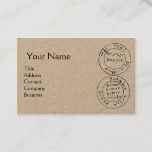 ANTIEK PIRATEN TREASURE MAP, SKULL & SWORDS Kraft Visitekaartje