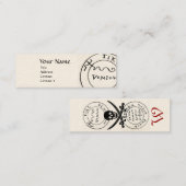 ANTIEK PIRATEN VOOR DE BEHANDELING, SCHAAL EN SCHO MINI VISITEKAARTJE (Voorkant / Achterkant)