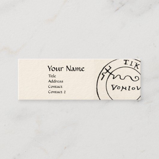 ANTIEK PIRATEN VOOR DE BEHANDELING, SCHAAL EN SCHO MINI VISITEKAARTJE (Voorkant)