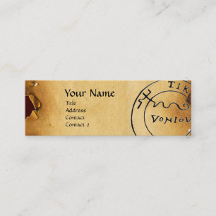 ANTIEK PIRATEN VOOR DE BEHANDELING, SCHAAL EN SCHO MINI VISITEKAARTJE