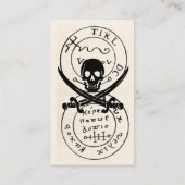 ANTIEK PIRATEN VOOR DE BEHANDELING, SCHAAL EN SCHO VISITEKAARTJE (Achterkant)