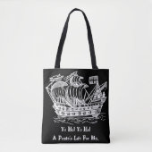 Antiek piratenschip tote bag (Voorkant)
