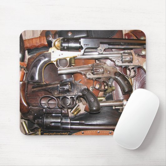 Antiek pistolen mousepad muismat (Met muis)