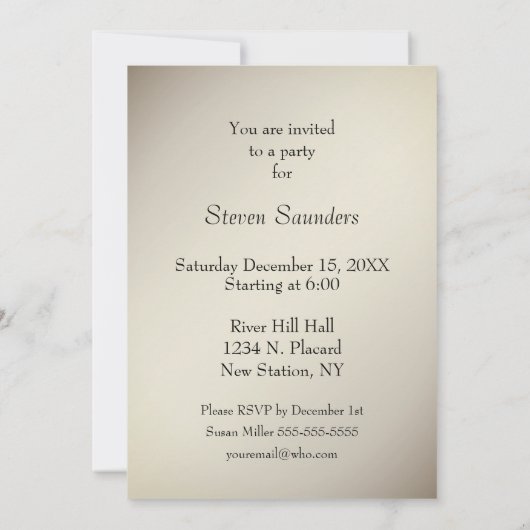 Antiek Pistolen Verjaardagsfeestuitnodiging Kaart (Achterkant)