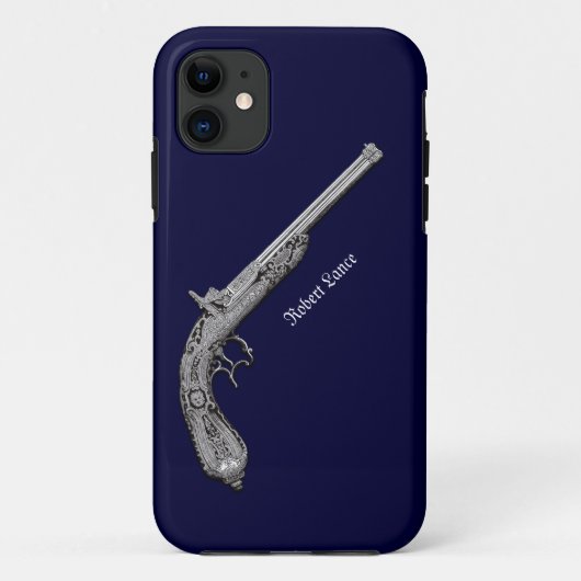 Antiek pistool Persoonlijke Blauwe iPhone 5 Hoes (Achterkant)