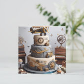 ANTIEK PLANE THEMA VERJAARDAGSTAART KAART (Staand voorkant)