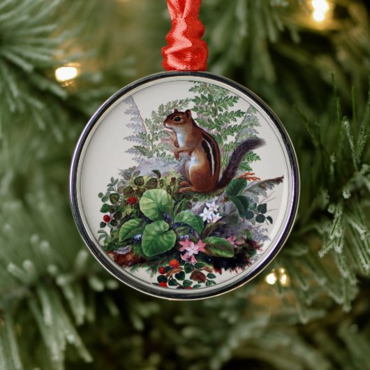 Antiek Planten van Woodland en Chipmunk Ornament (Boom)