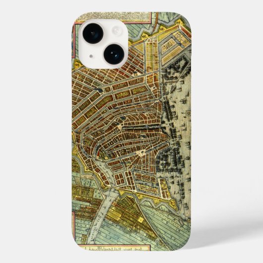 Antiek plattegrond van Amsterdam, Nederland Case-Mate iPhone Case (Achterkant)