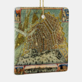 Antiek plattegrond van Amsterdam, Nederland Keramisch Ornament (Rechts)