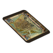Antiek plattegrond van Amsterdam, Nederland Magneet (Rechterzijde)