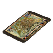 Antiek plattegrond van Amsterdam, Nederland Magneet (Linkerzijde)