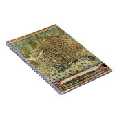 Antiek plattegrond van Amsterdam, Nederland Notitieboek (Rechterzijde)