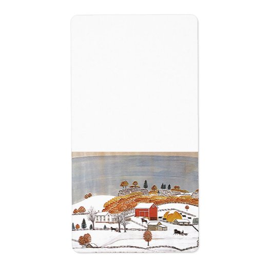 Antiek Plattelandsdeeg Kunstlabel Boerderij Etiket (Voorkant)