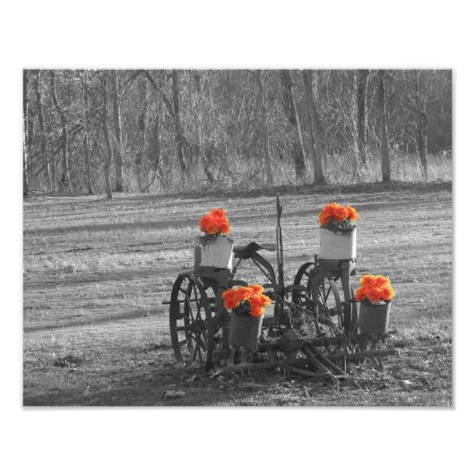 Antiek ploeg foto afdruk (Voorkant)