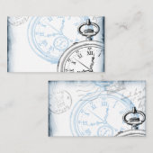 Antiek Pocket Watch Clock Collage Time Machine Visitekaartje (Voorkant / Achterkant)