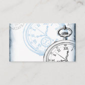 Antiek Pocket Watch Clock Collage Time Machine Visitekaartje (Voorkant)