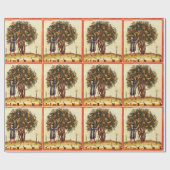 ANTIEK POMEGRANAAT TREE CADEAUPAPIER (Vlak)