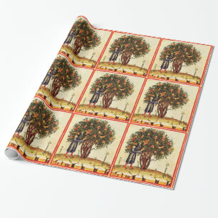 ANTIEK POMEGRANAAT TREE CADEAUPAPIER