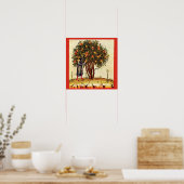 ANTIEK POMEGRANAAT TREE POSTER (Keuken)