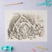 Antiek  pompoen squash beige tissuepapier (Craft)