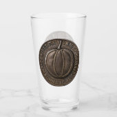 Antiek pompoenmunt glas (Achterkant)