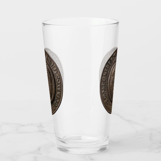 Antiek pompoenmunt glas (Links)