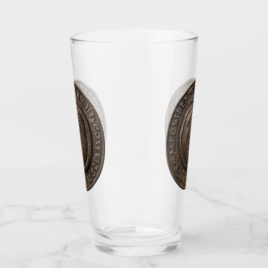 Antiek pompoenmunt glas (Rechts)