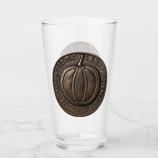 Antiek pompoenmunt glas (Voorkant)