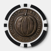 Antiek pompoenmunt poker chips (Voorkant)