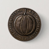 Antiek pompoenmunt ronde button 5,7 cm (Voorkant)