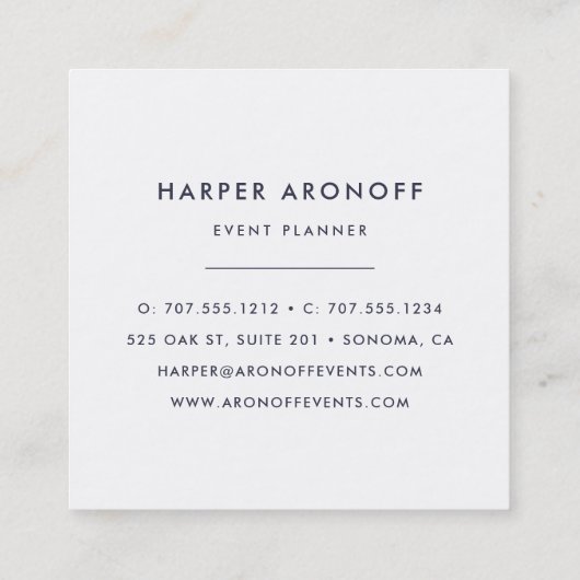 Antiek pony Geometric Vierkante Visitekaartje (Achterkant)