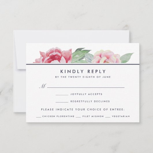 Antiek pony RSVP-kaart met maaltijdkeuze RSVP Kaartje (Voorkant)