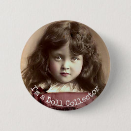 Antiek poppen met standaardformaat 2,1/4 inch ronde button 5,7 cm