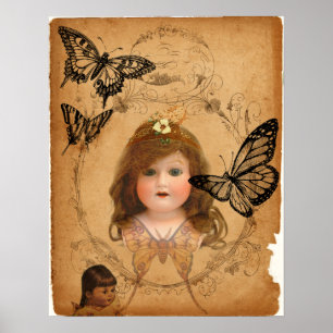 Antiek poppen poster