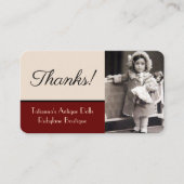 Antiek poppen Visitekaartjes Rubylane Ebay Etsy (Voorkant)